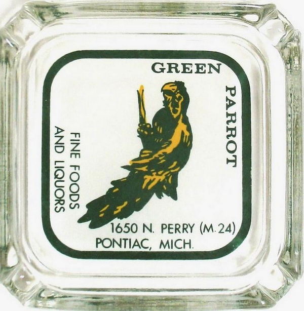 Green Parrot Bar (Press Box, Bongos) - Ash Tray (newer photo)